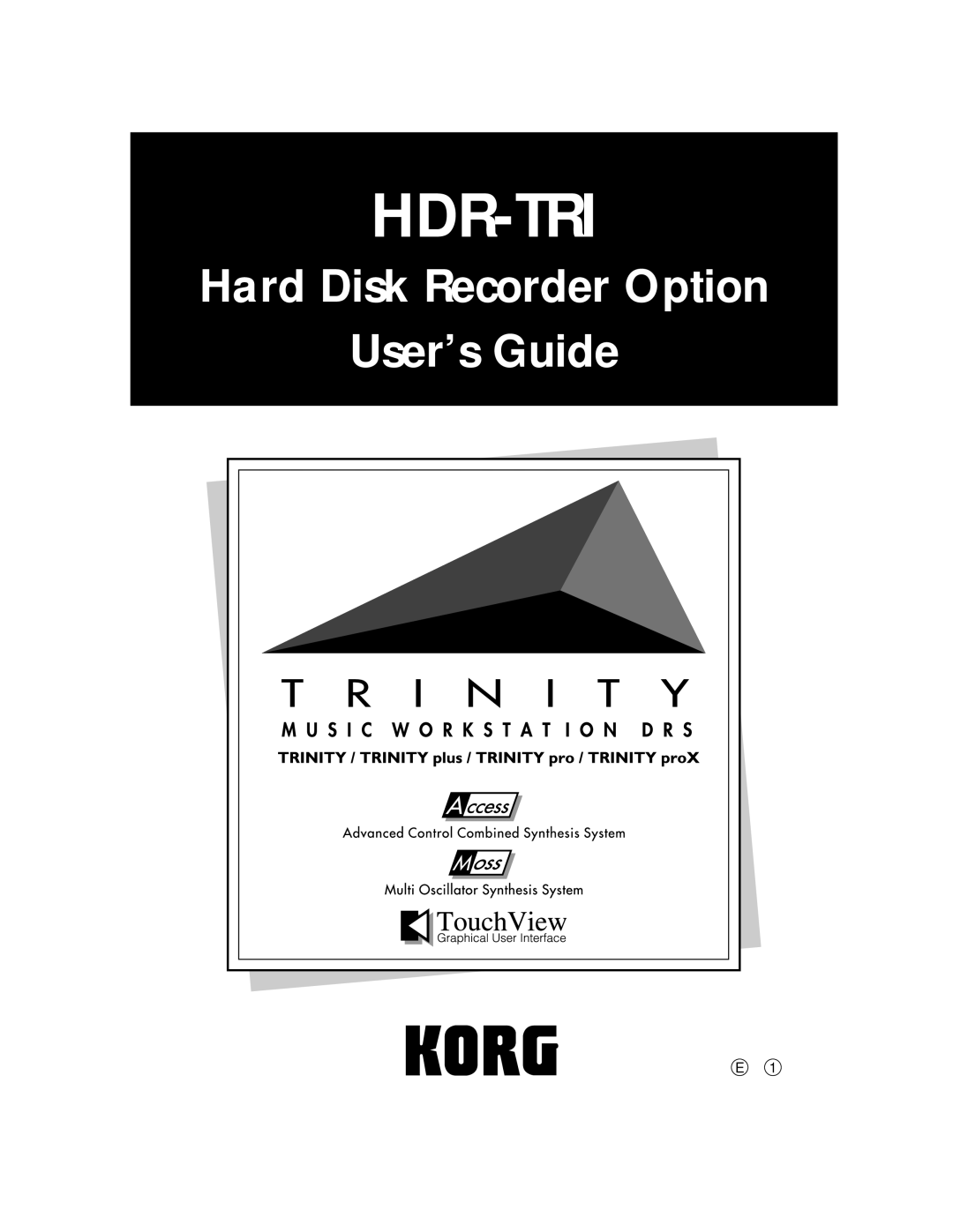 Korg HDR-TRI manual Hdr-Tri 