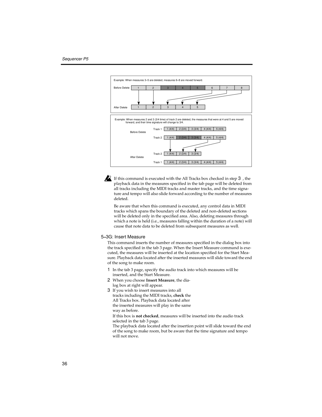 Korg HDR-TRI manual 3G Insert Measure 