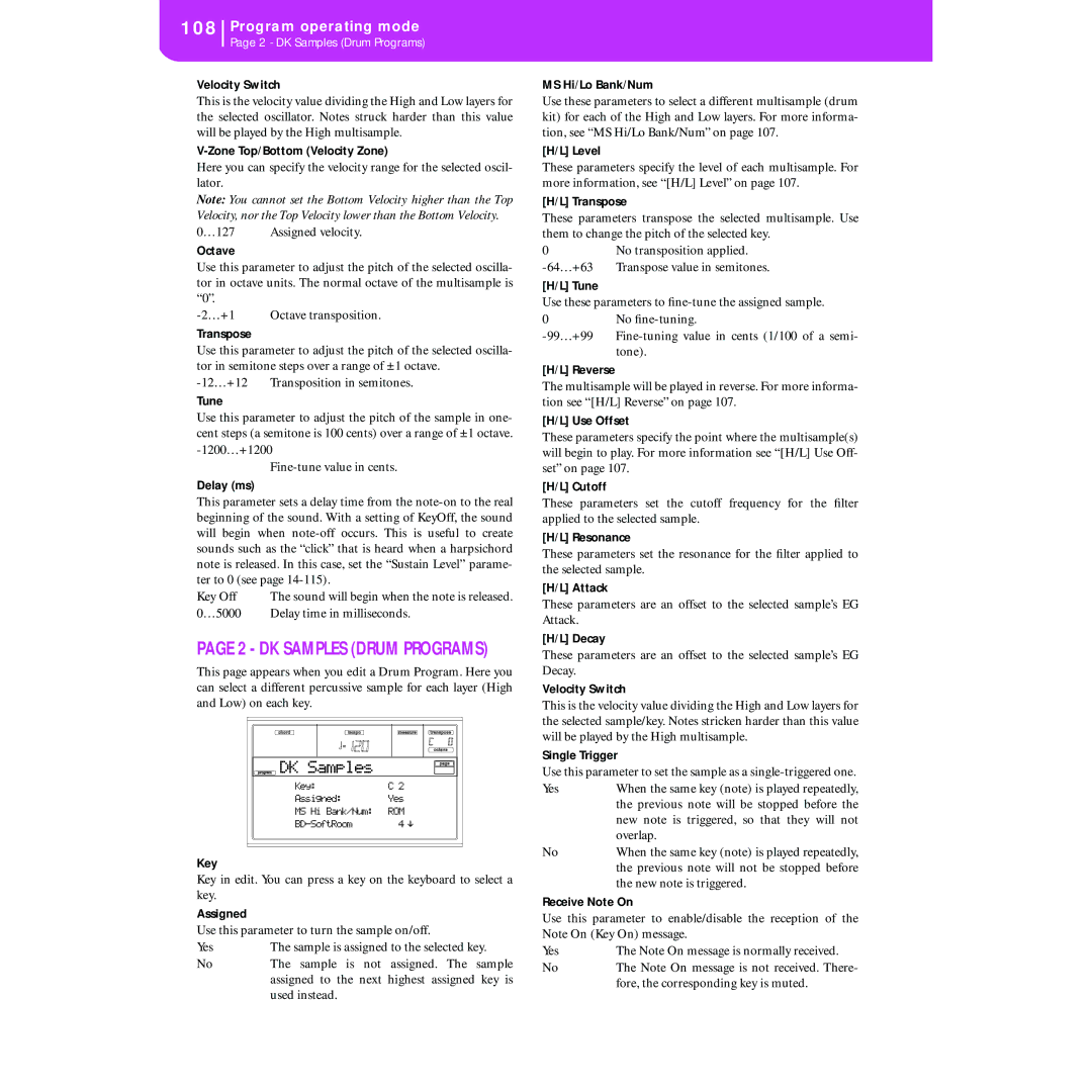 Korg KORG Pa50 user manual DK Samples 