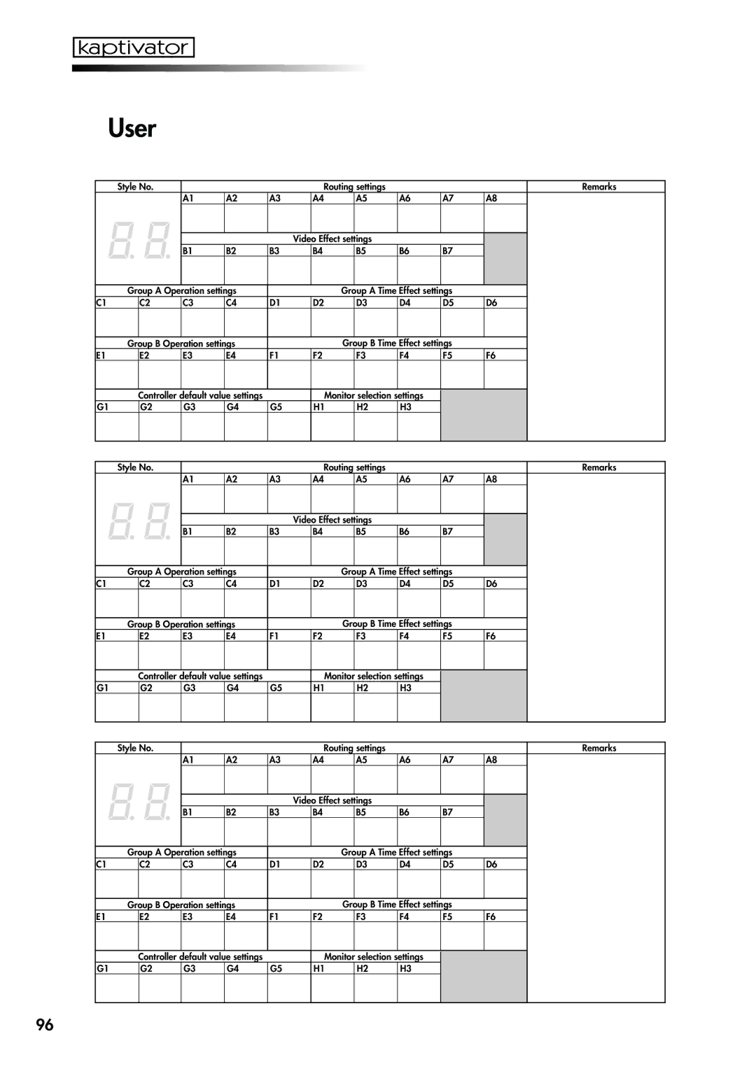 Korg KTV1 owner manual User 