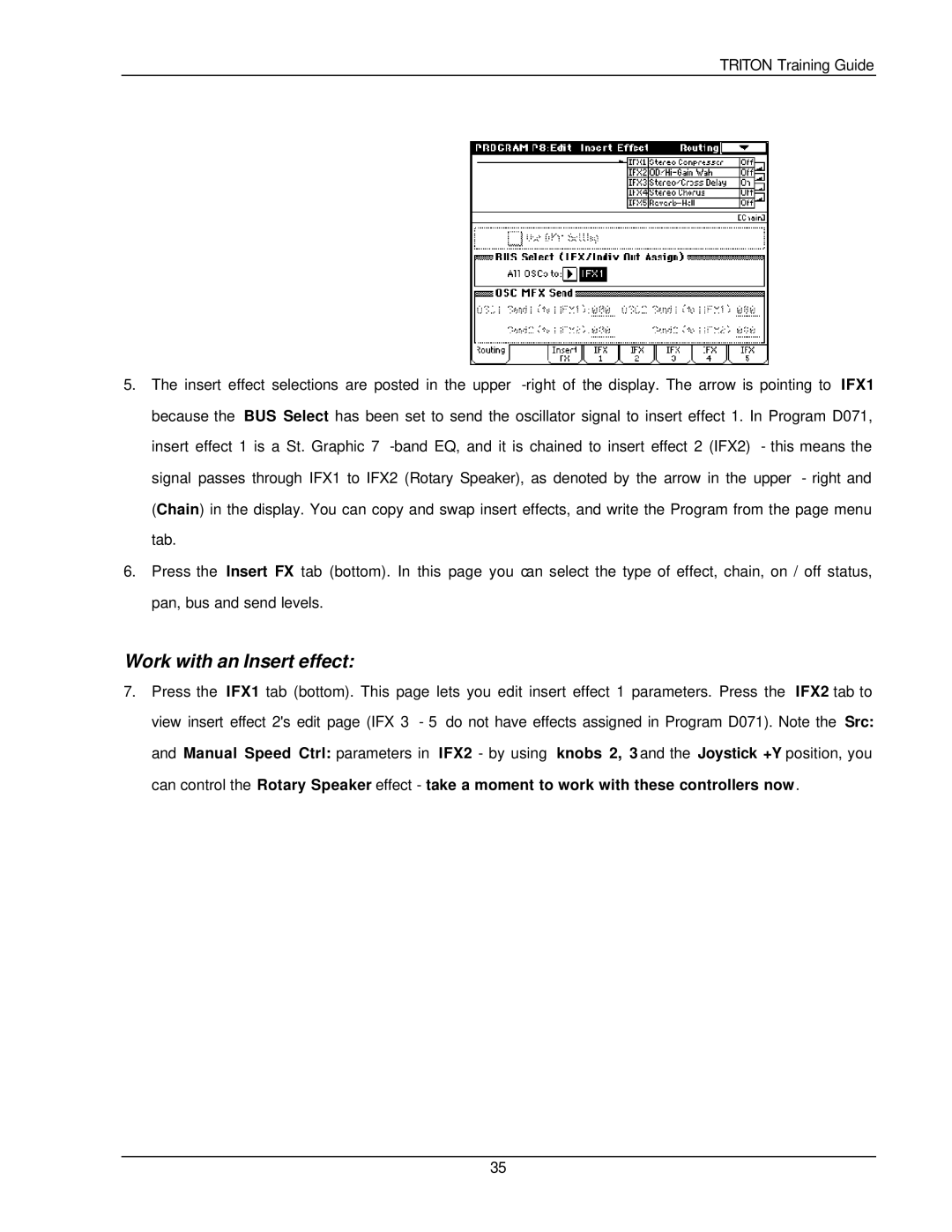 Korg Musical Instrument manual Work with an Insert effect 