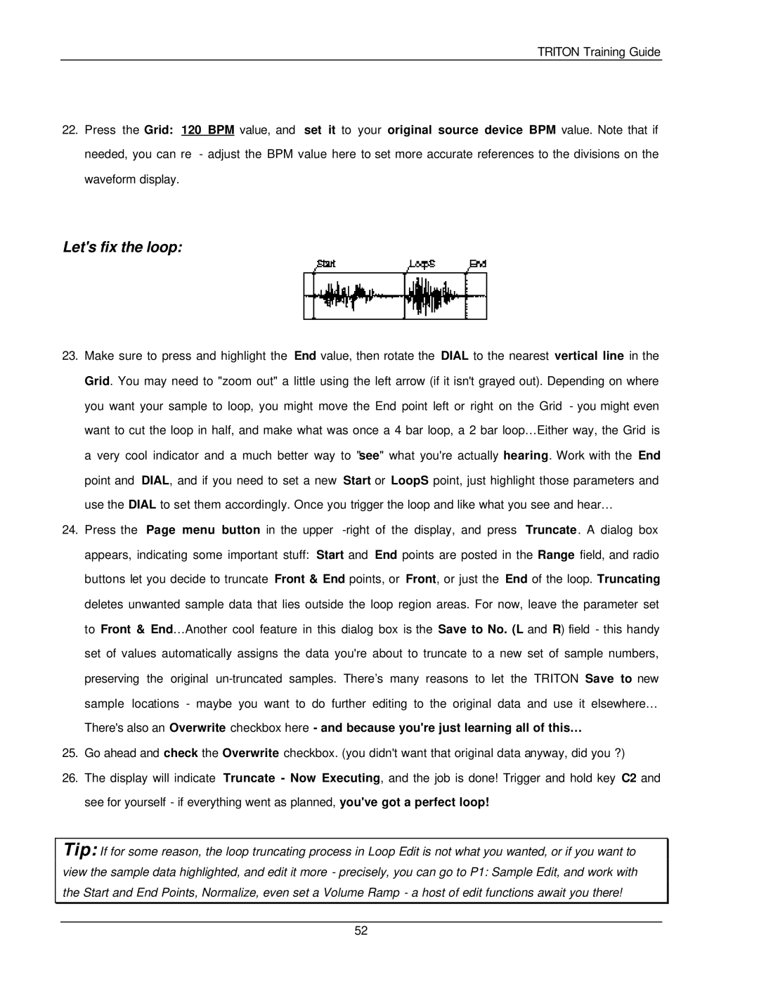 Korg Musical Instrument manual Lets fix the loop 