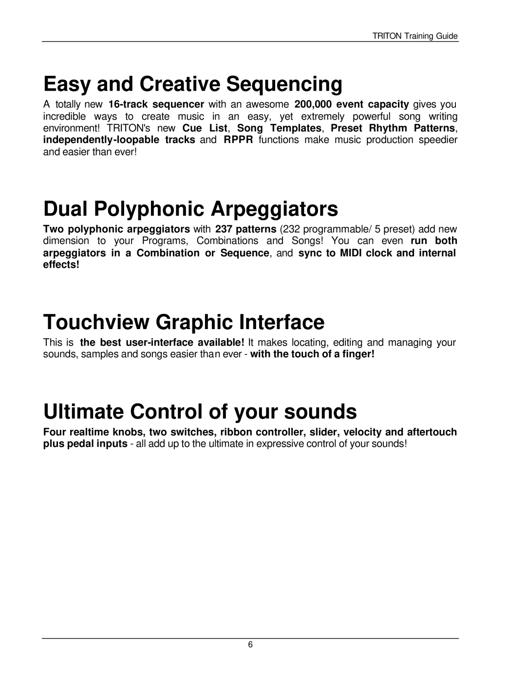 Korg Musical Instrument manual Easy and Creative Sequencing, Dual Polyphonic Arpeggiators, Touchview Graphic Interface 