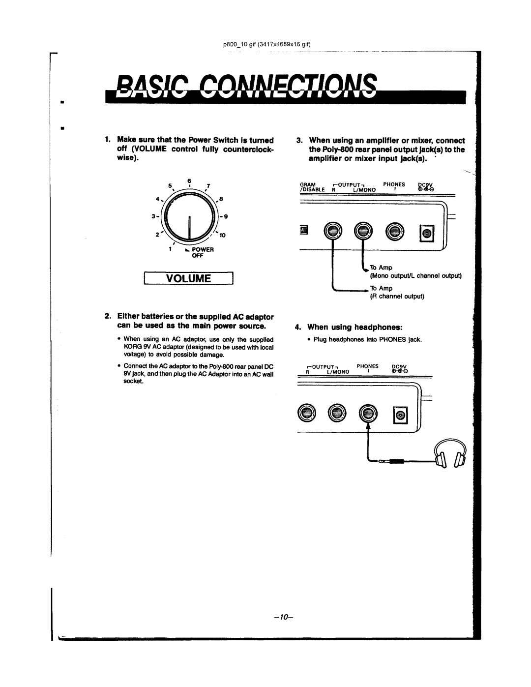 Korg POLY-800 manual 