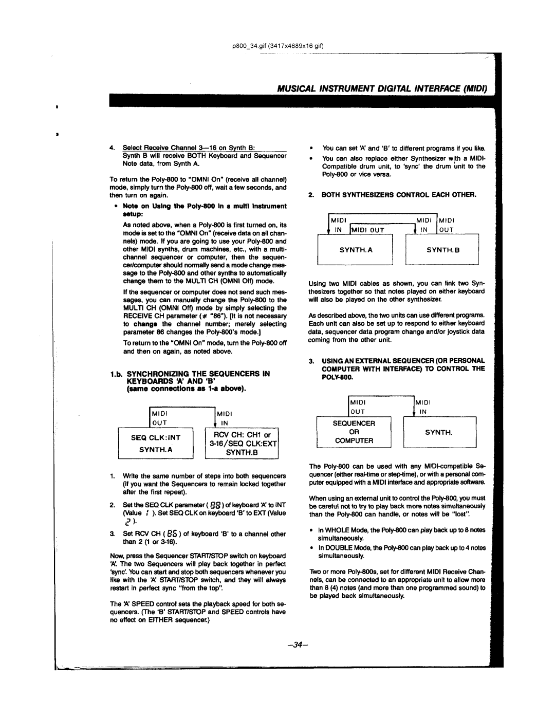 Korg POLY-800 manual 