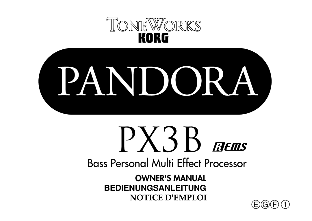 Korg PX3B manual 