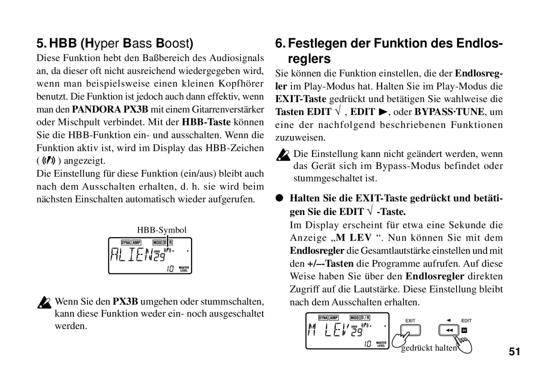 Korg PX3B manual Festlegen der Funktion des Endlos- reglers 