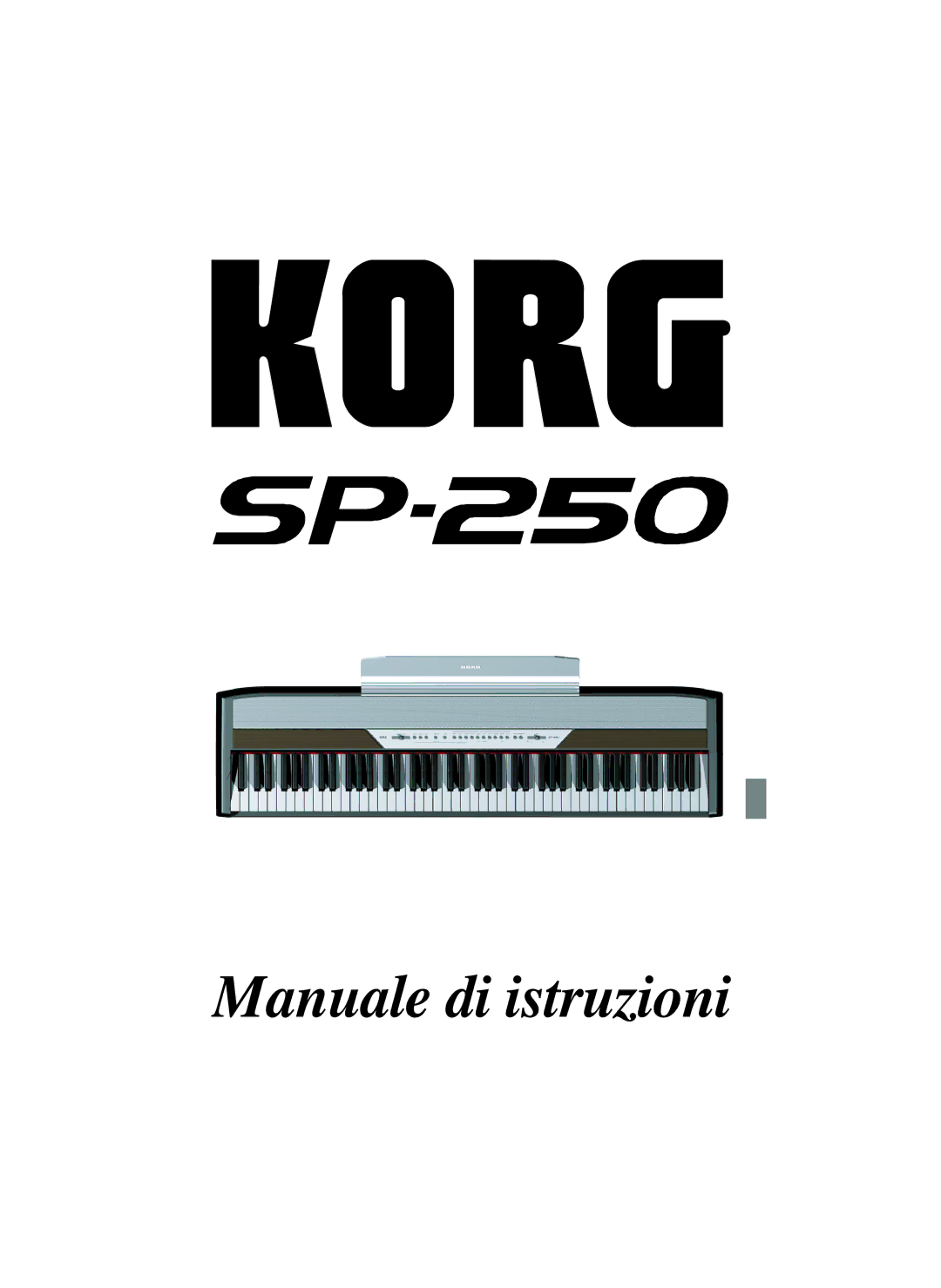 Korg SP-250 manual Manuale di istruzioni 