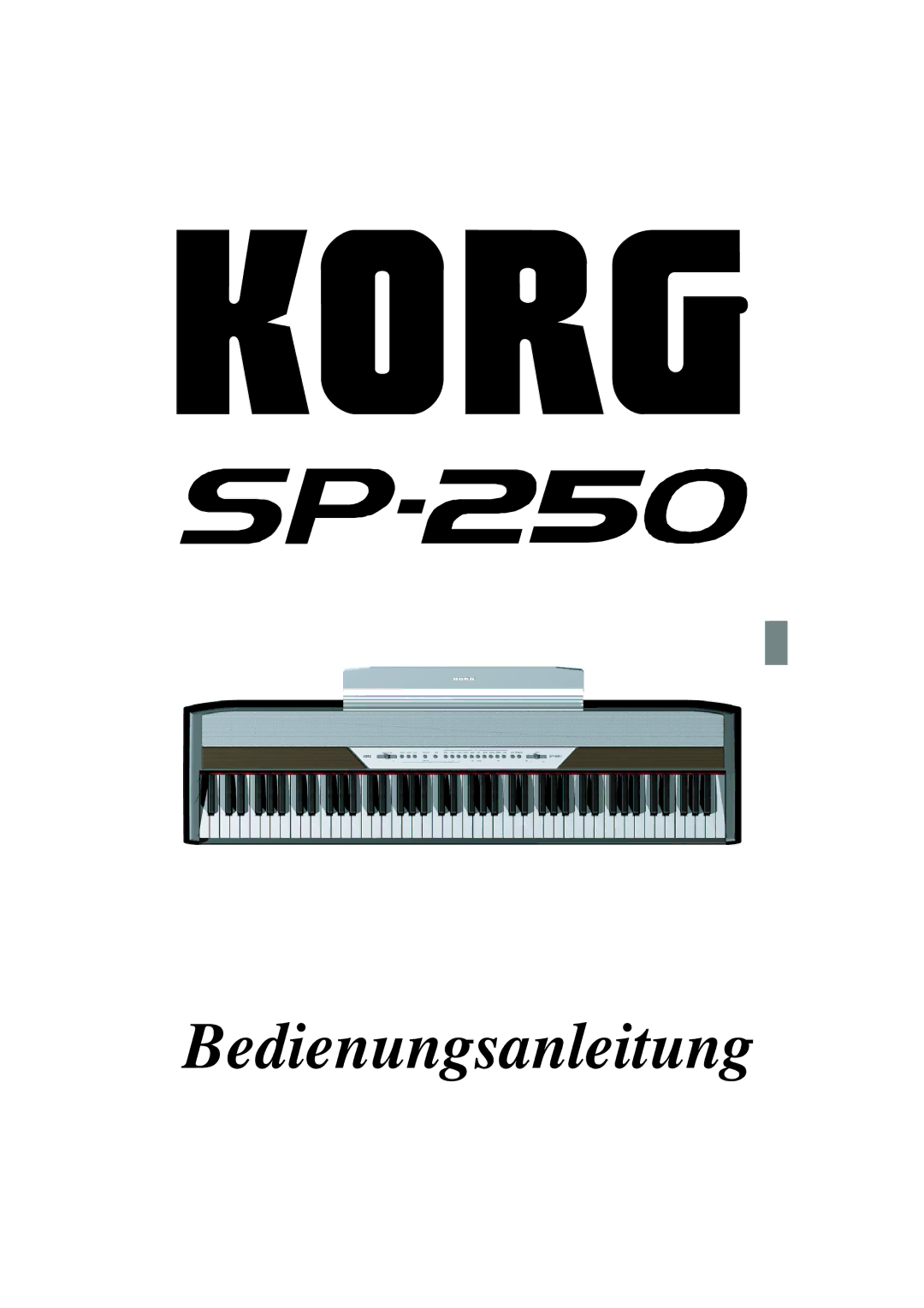 Korg SP-250 manual Bedienungsanleitung 