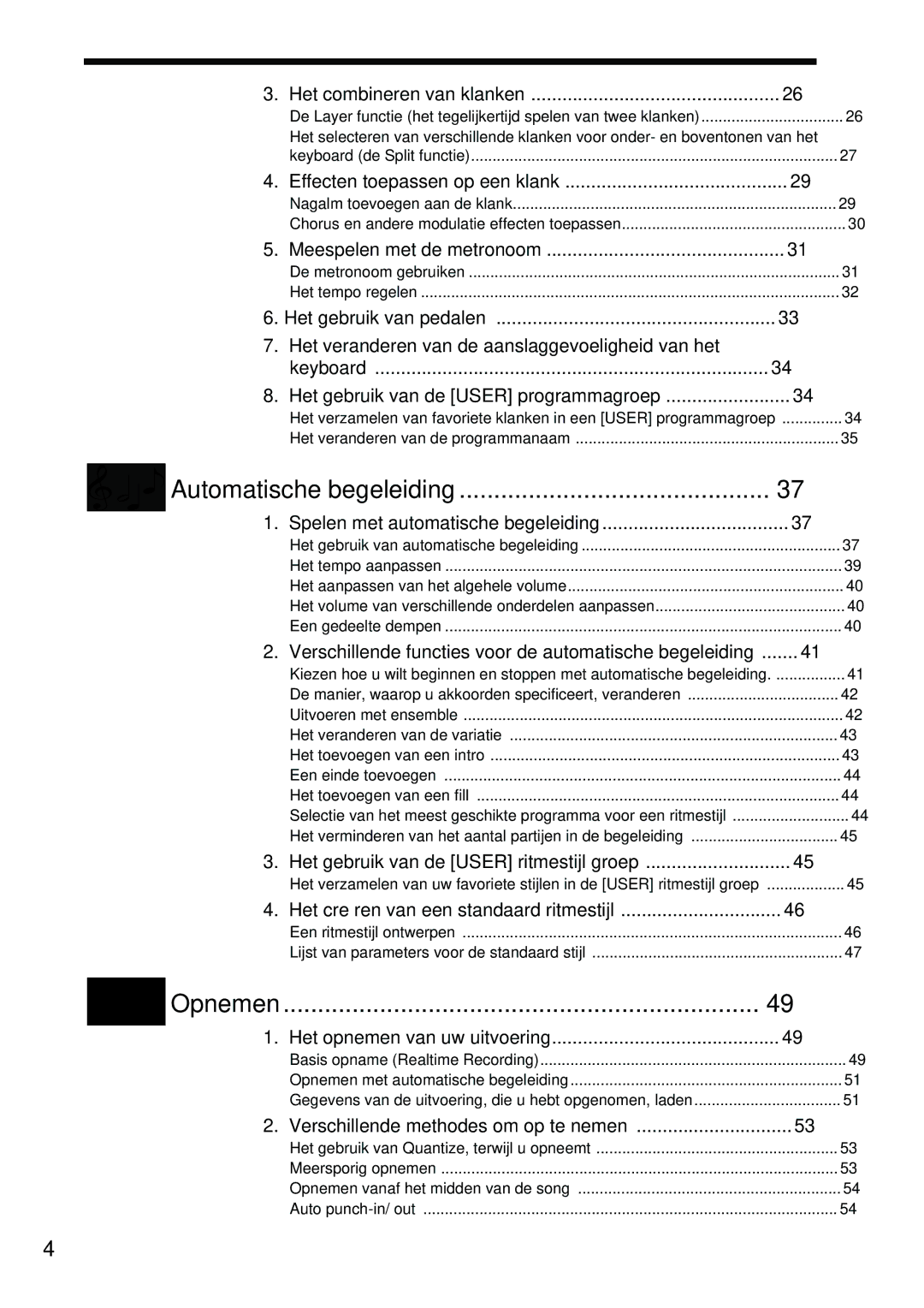 Korg Sp-500 manual Automatische begeleiding 