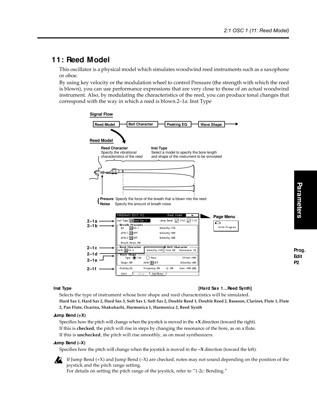 Korg Synthesizer manual Reed Model 