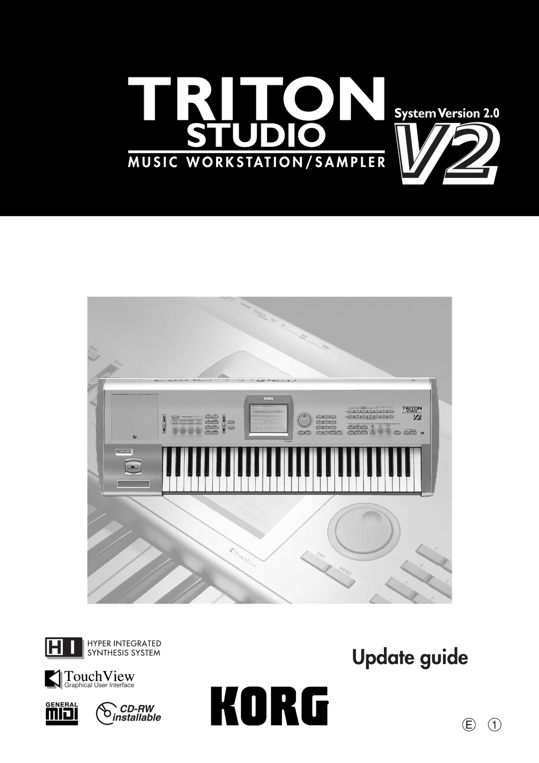 Korg V2 manual Update guide 