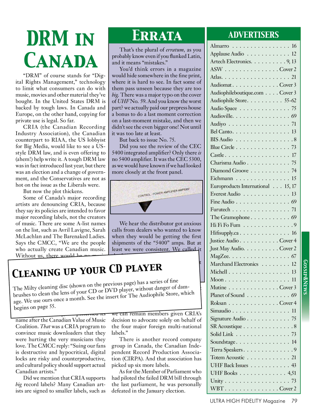 Koss 76 manual DRM in Canada 