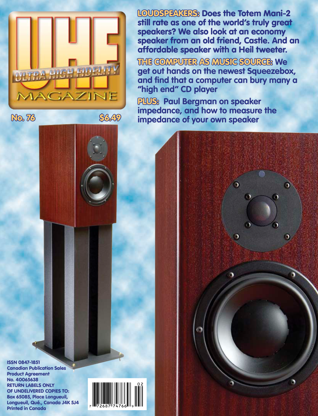 Koss 76 manual PLUS Paul Bergman on speaker, $6.49, impedance of your own speaker 