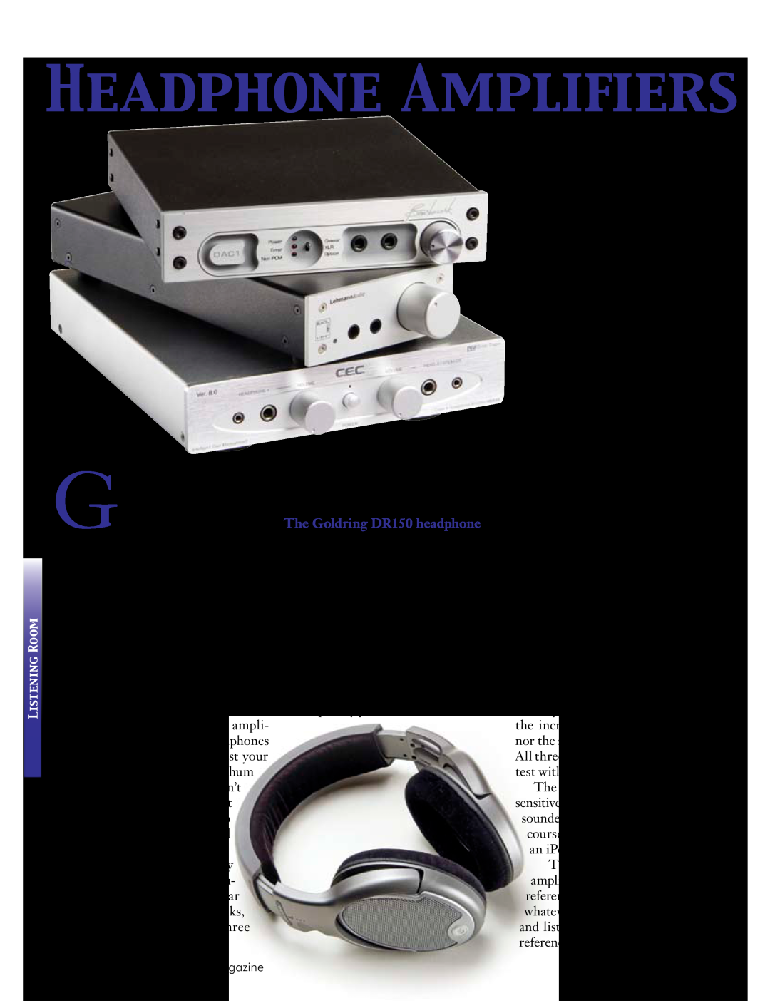 Koss 76 manual Headphone Amplifiers, The Goldring DR150 headphone It’s from a surprising company, but 