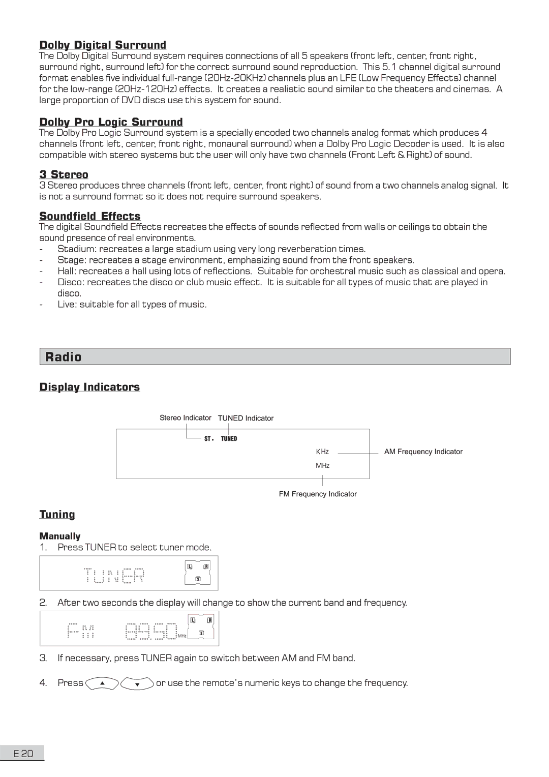 Koss KS3101A-2 instruction manual Radio 