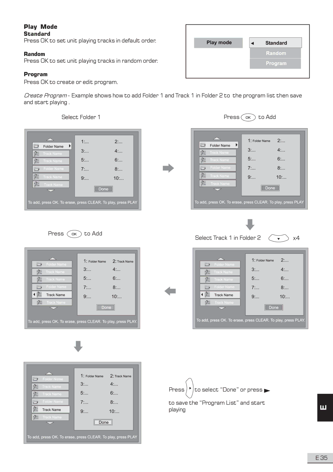 Koss KS3101A-2 instruction manual Play Mode 