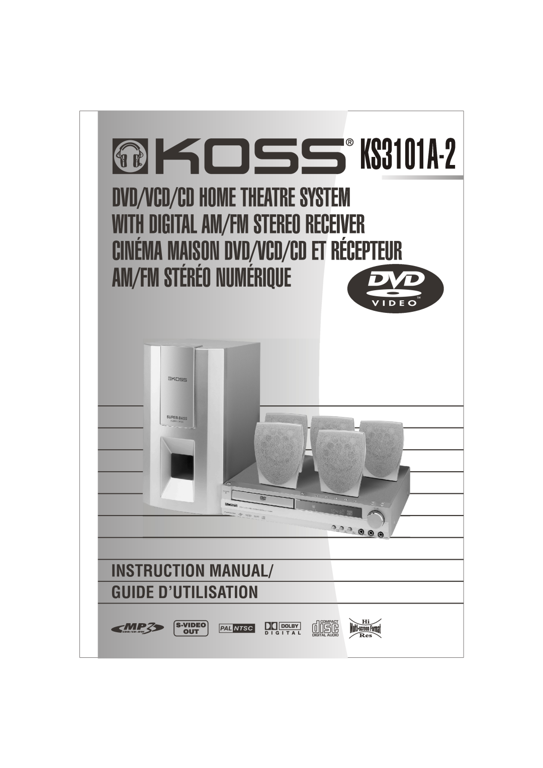 Koss KS3101A-2 instruction manual 