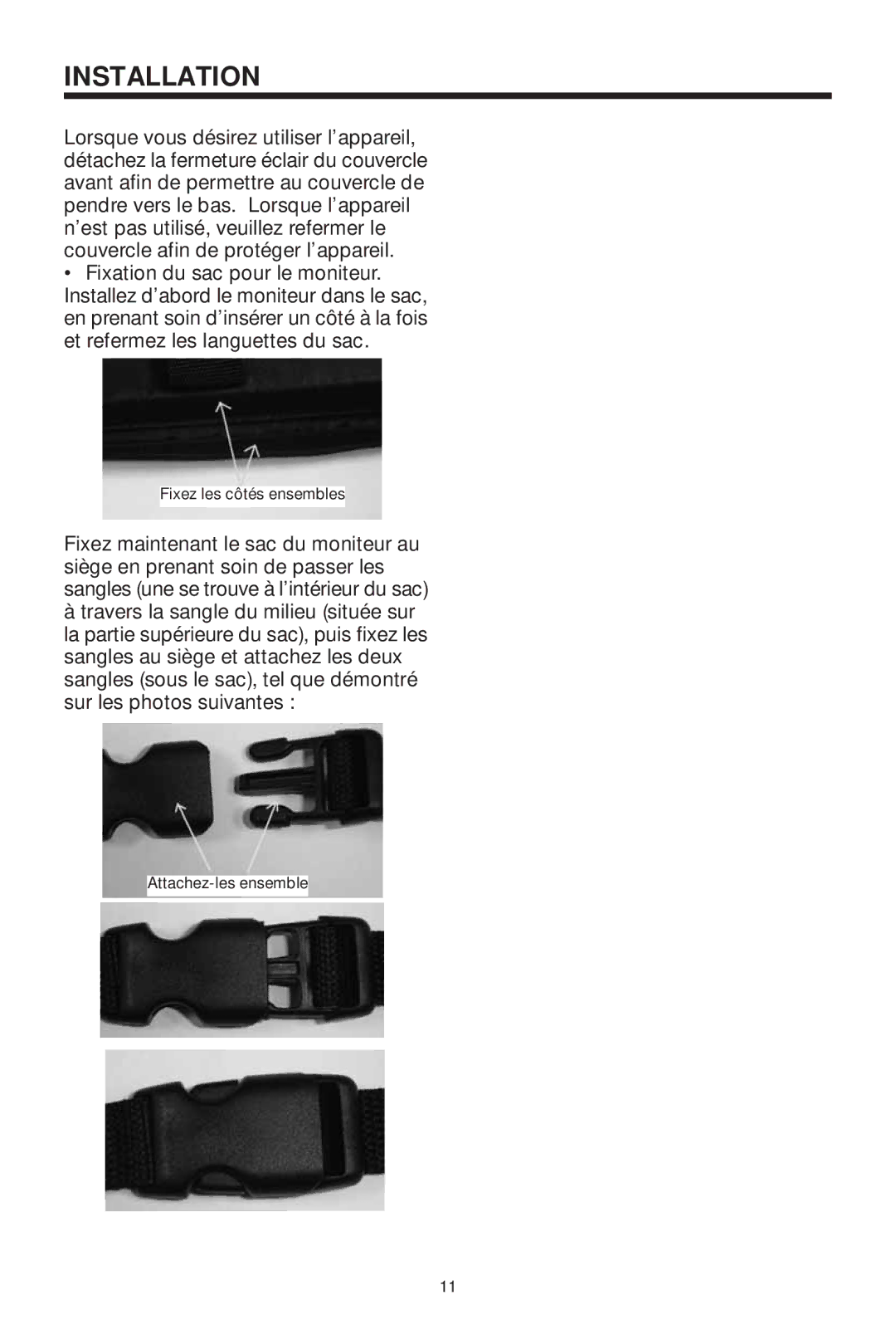 Koss KS5845-2 owner manual Fixez les côtés ensembles 