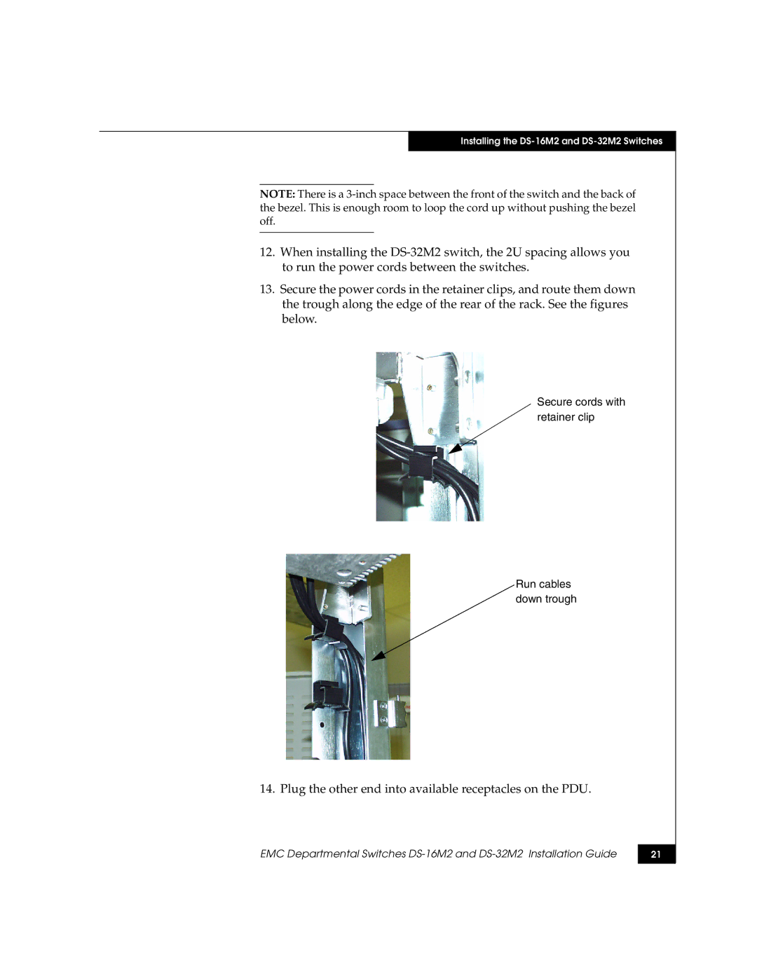 Kraftware Corporation DS-32M2, DS-16M2 installation instructions Plug the other end into available receptacles on the PDU 