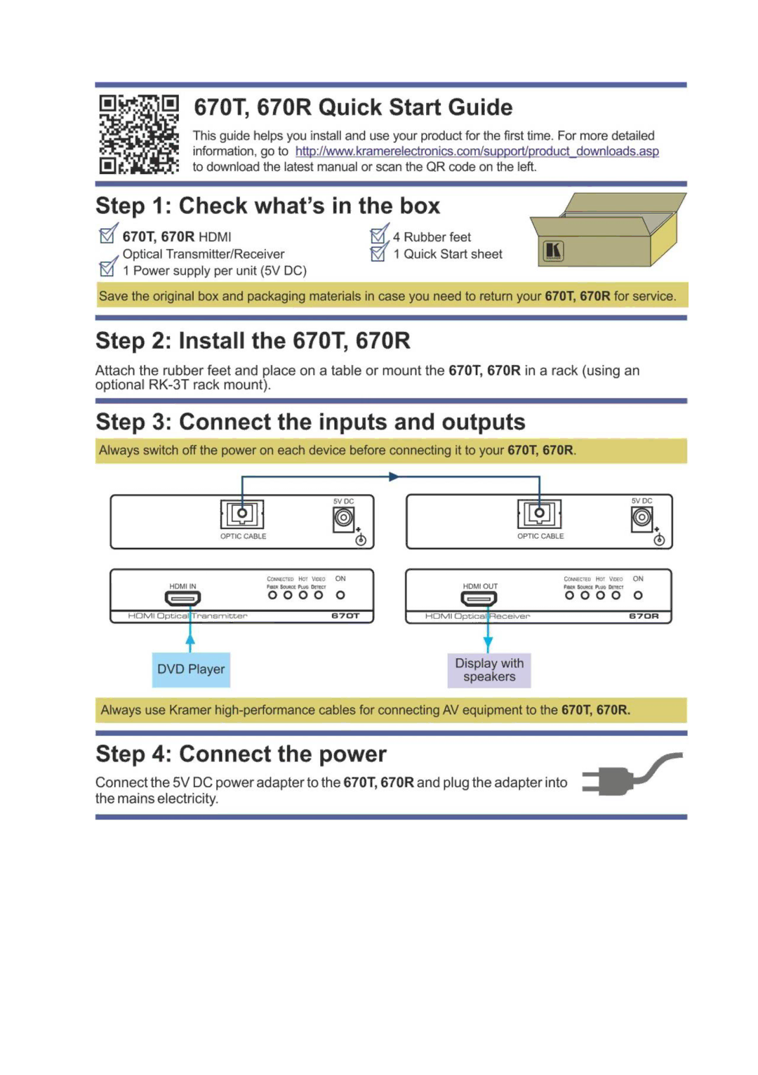 Kramer Electronics 2900-000483 user manual 