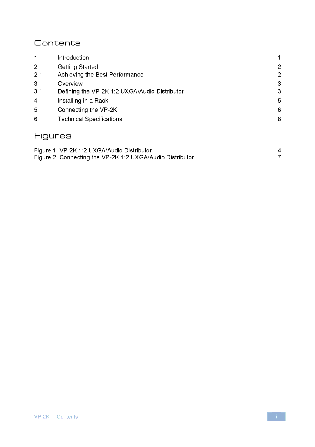 Kramer Electronics 2900-000490 Rev 3 user manual Figures 