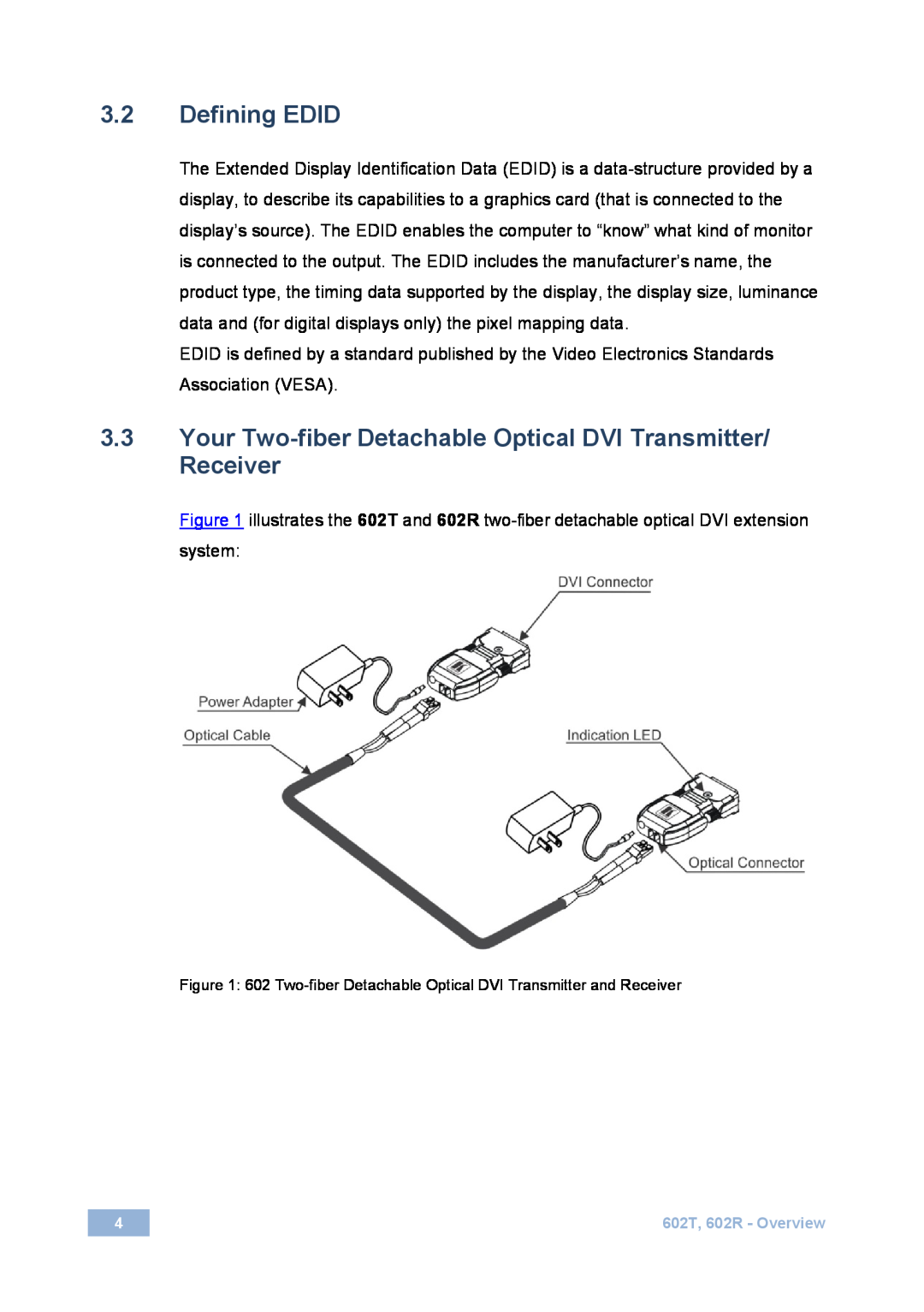 Kramer Electronics 602T user manual 3.2Defining EDID 
