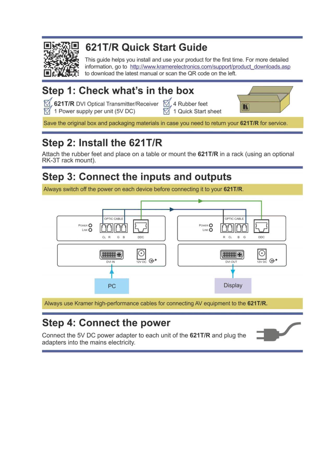 Kramer Electronics 621T user manual 