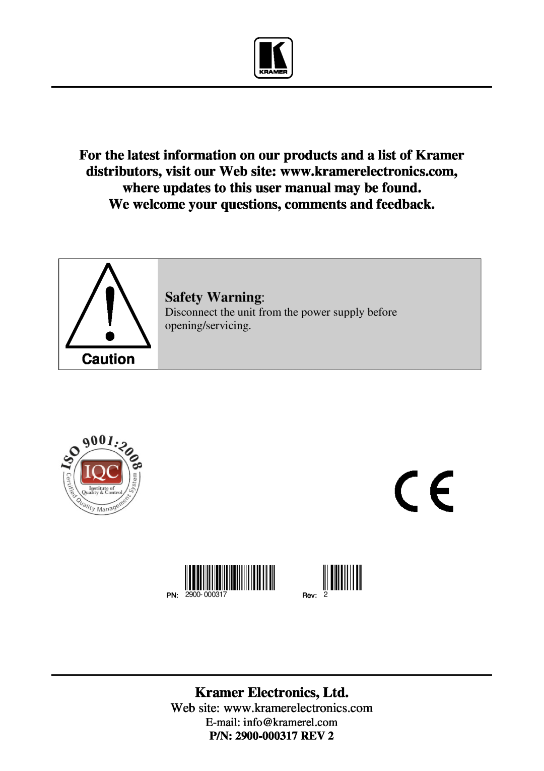 Kramer Electronics 6410N user manual 