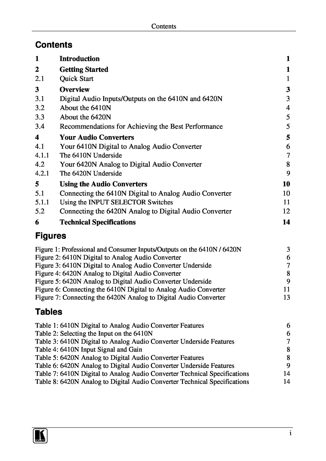 Kramer Electronics 6410N user manual 
