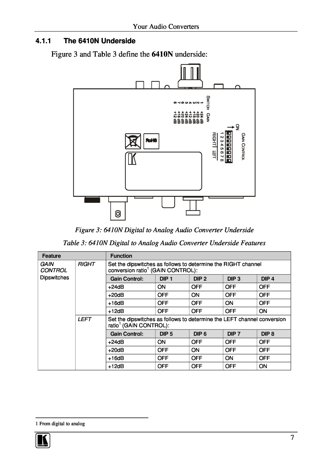 Kramer Electronics 6410N user manual and define the GEA?h underside, E B B p GEBAi r 