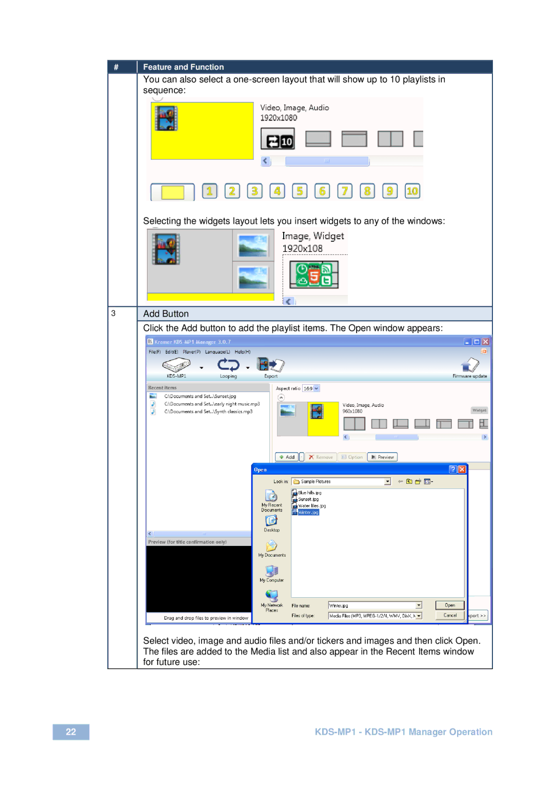 Kramer Electronics KDS-MP1 user manual Sequence 