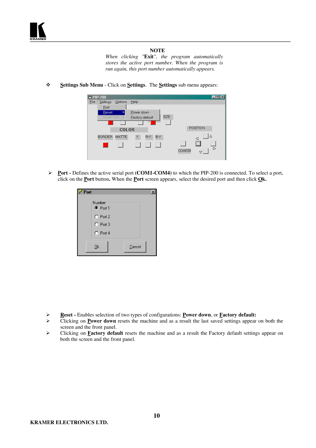 Kramer Electronics PIP-200 user manual 