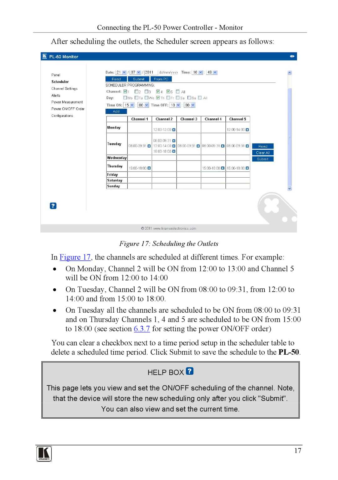 Kramer Electronics PL-150 user manual Help BOX 