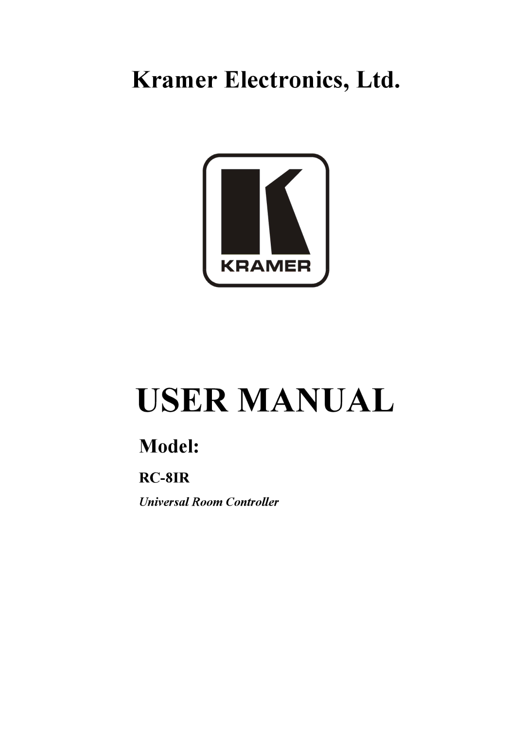 Kramer Electronics RC-81R user manual Model 