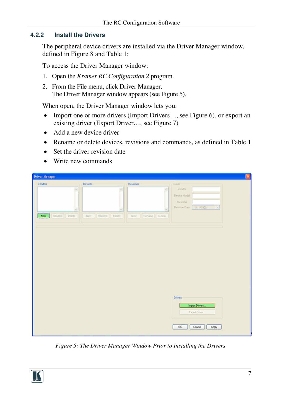 Kramer Electronics RC-SV manual Open the Kramer RC Configuration 2 program 