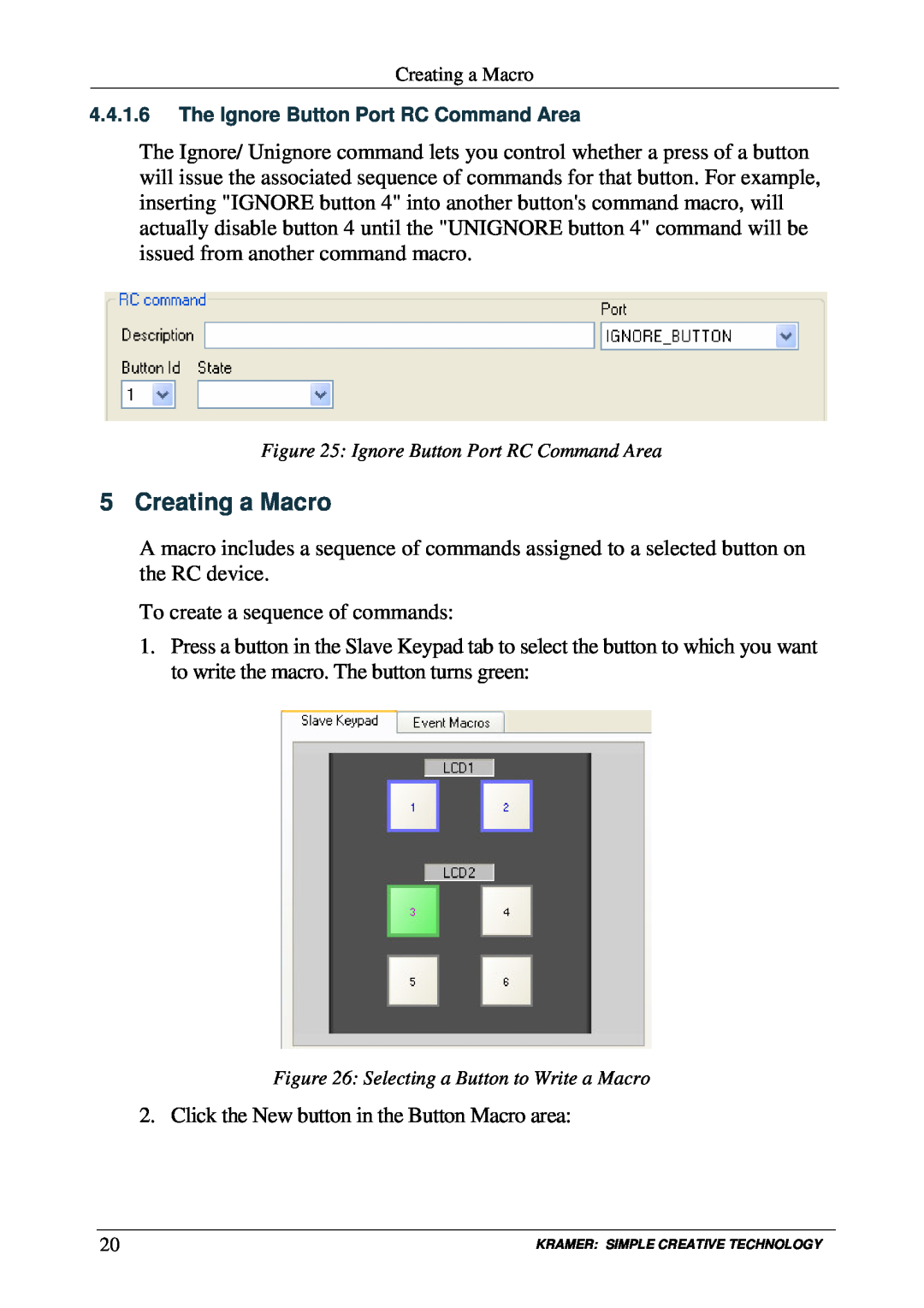 Kramer Electronics RC-SV manual Creating a Macro 