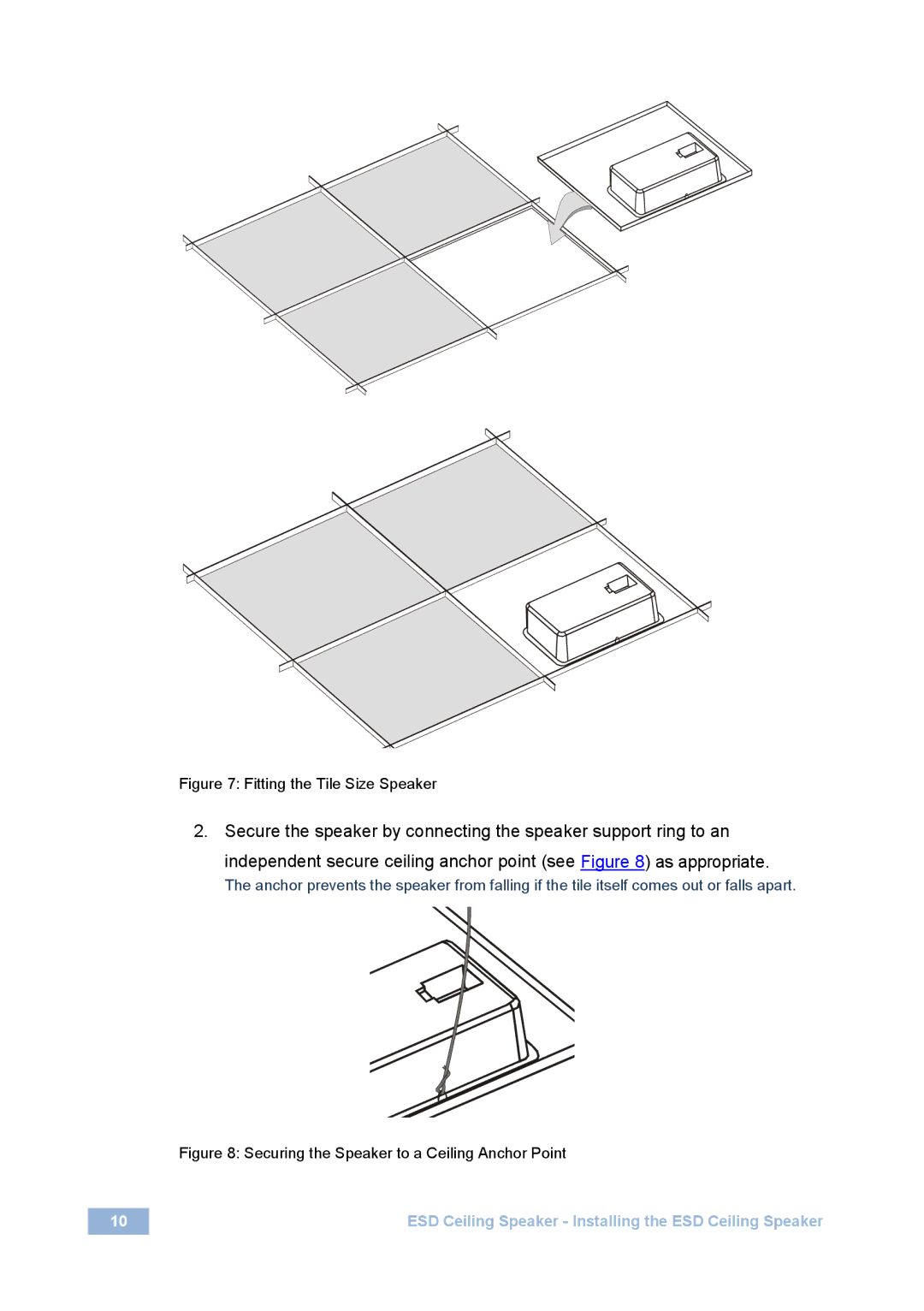 Kramer Electronics spk-cs20, spk-cs12 user manual Fitting the Tile Size Speaker 