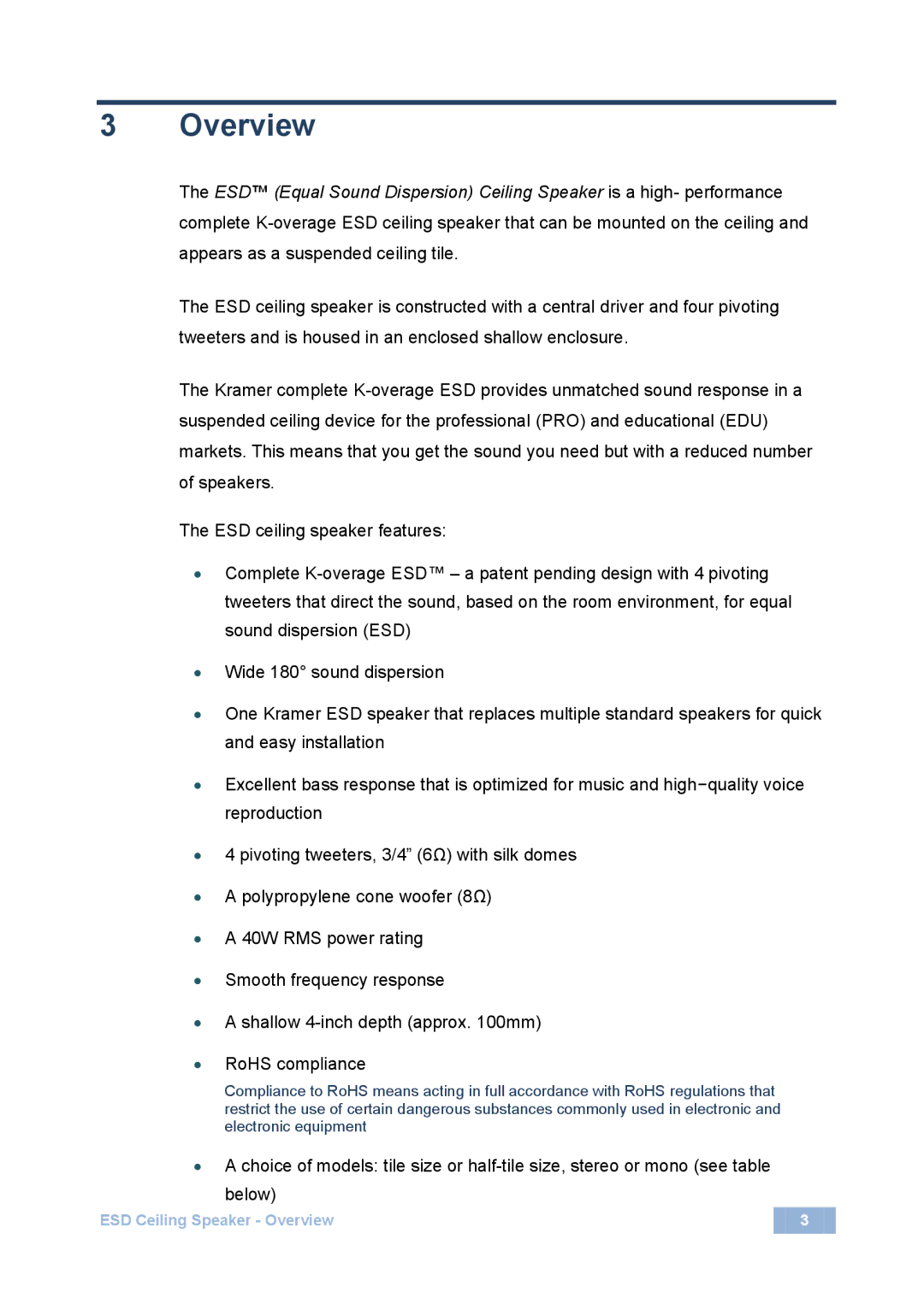 Kramer Electronics spk-cs12, spk-cs20 user manual Overview 