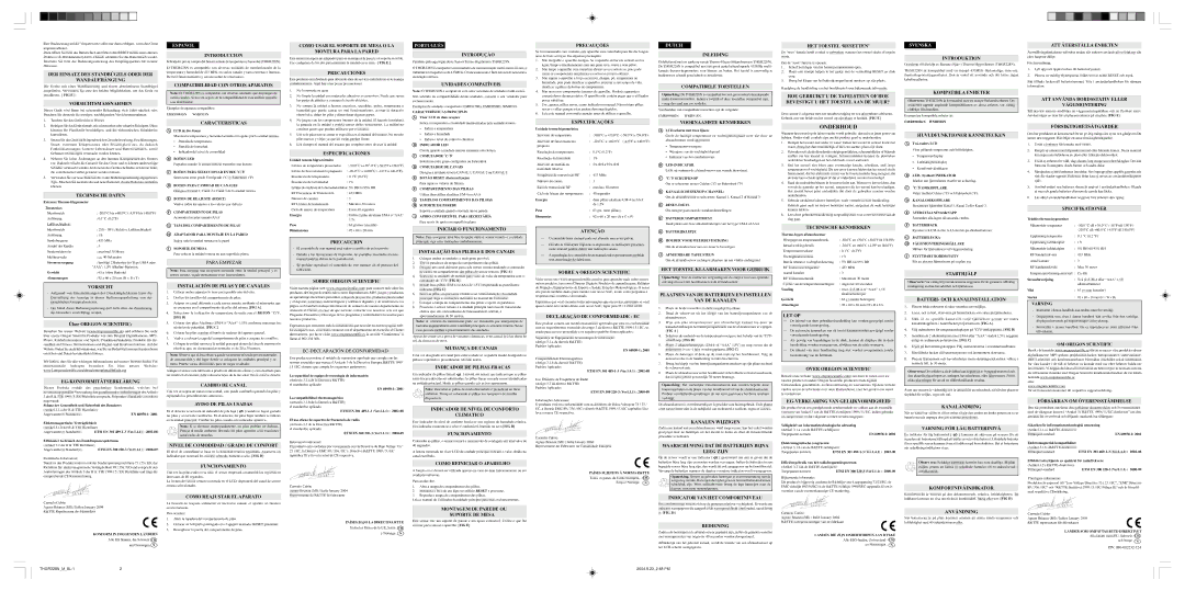 Kramer Electronics THGR228N DER Einsatz DES Standbügels Oder DER Wandaufhängung, Vorsichtsmassnahmen, Technische Daten 