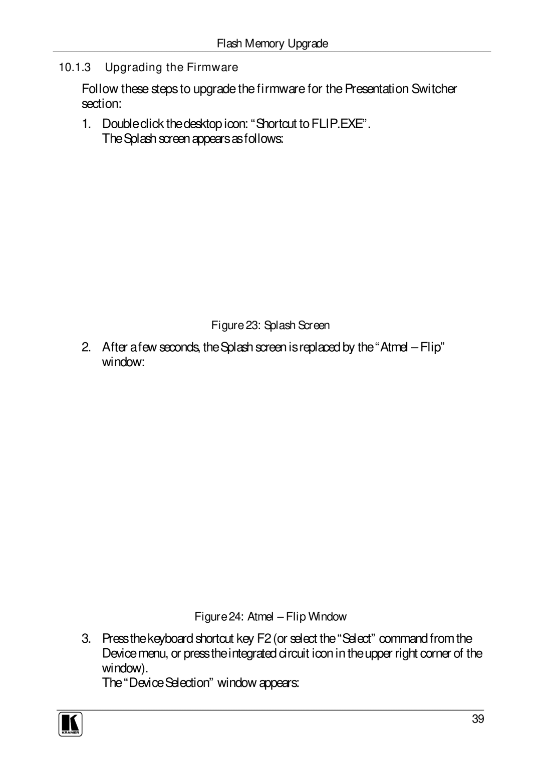 Kramer Electronics VP-23RC user manual Upgrading the Firmware 