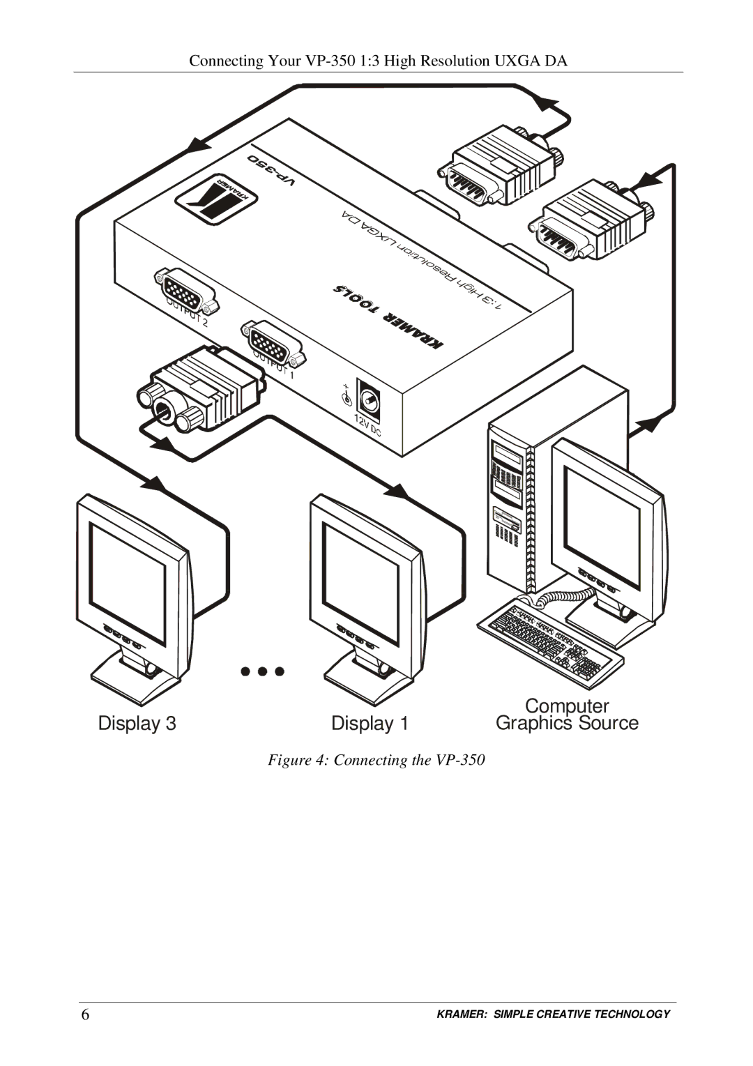 Kramer Electronics VP-350 user manual Display Computer Graphics Source 