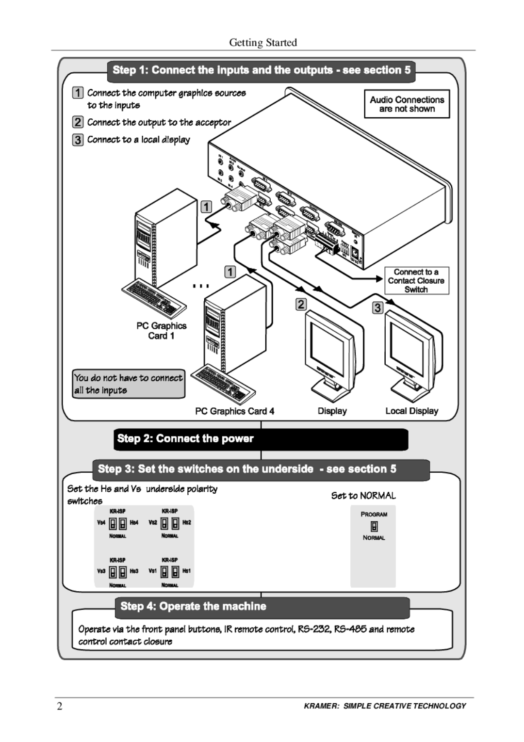 Kramer Electronics VP-411DS user manual Getting Started 