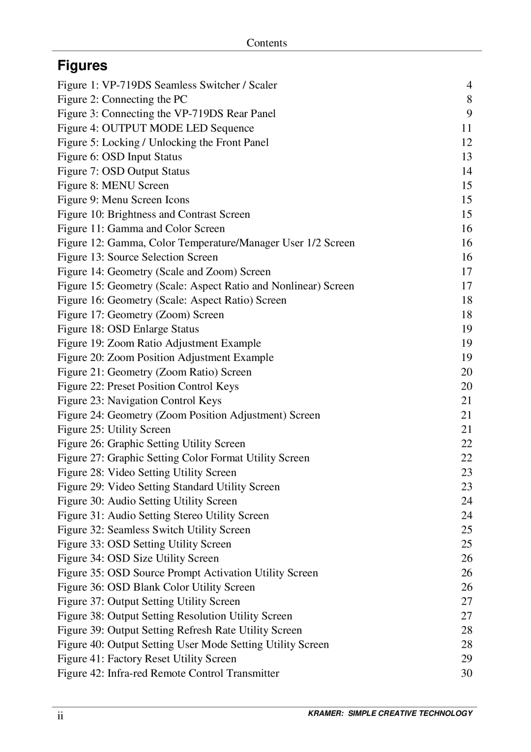 Kramer Electronics VP-719DS user manual Figures 