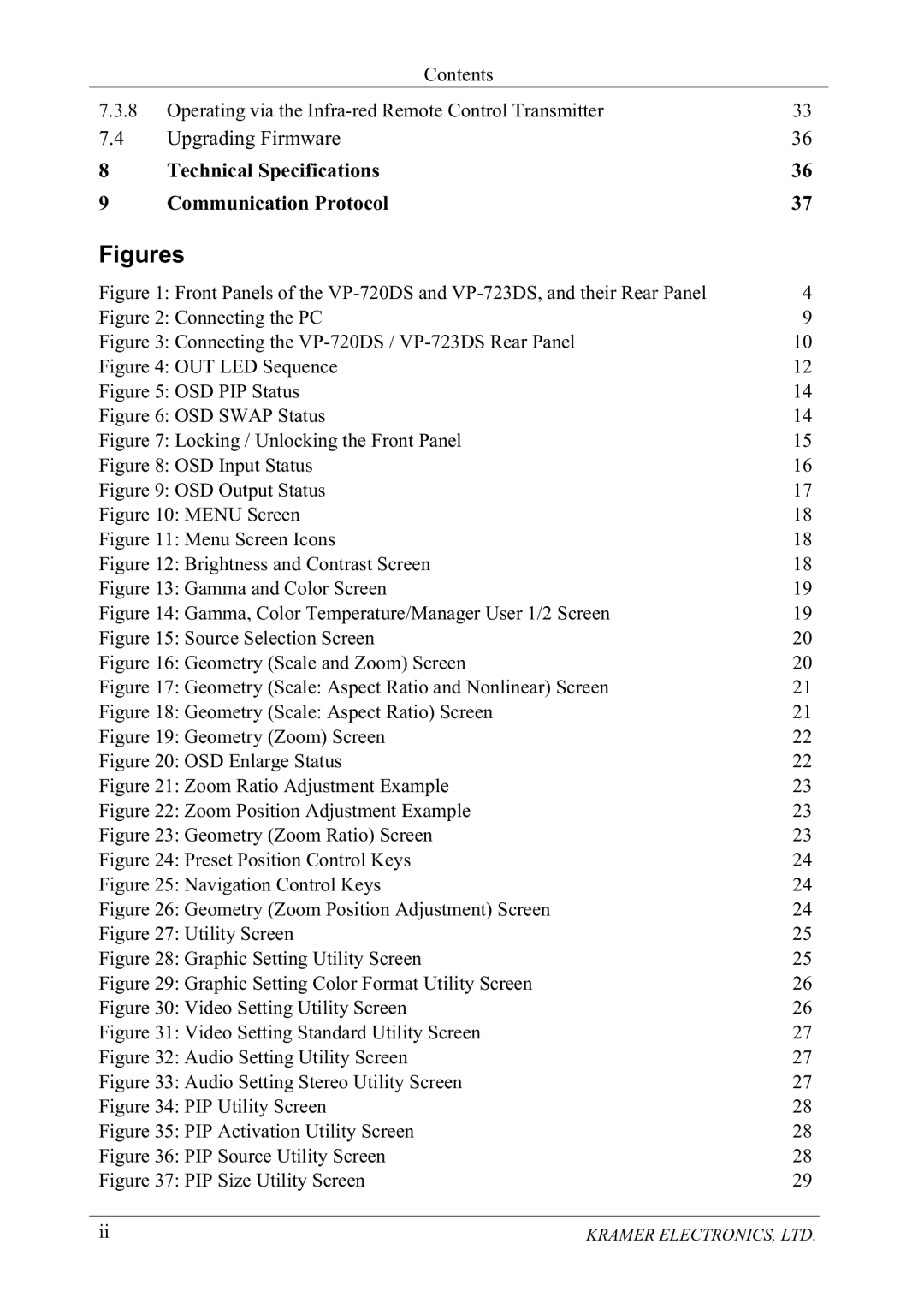 Kramer Electronics VP-720DS manual Ljxuhv, LJXUH&RQQHFWLQJWKH3, LJXUH6RXUFH6HOHFWLRQ6FUHHQ LJXUH*HRPHWU\6FDOHDQG=RRP6FUHHQ 