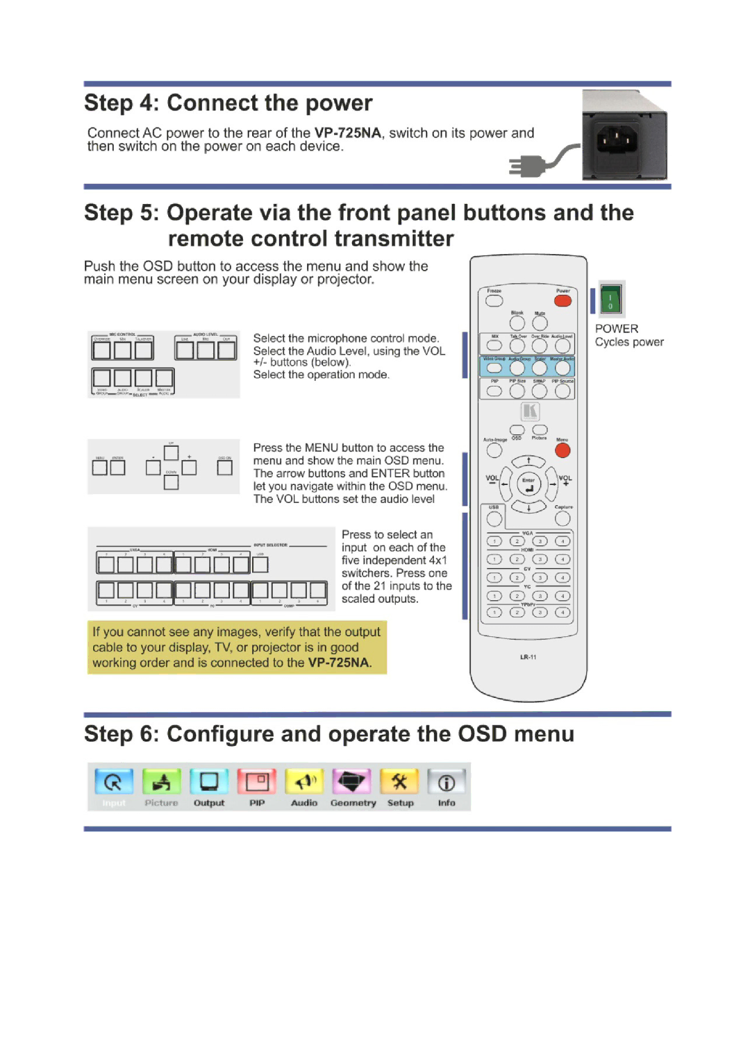 Kramer Electronics VP-725NA user manual 