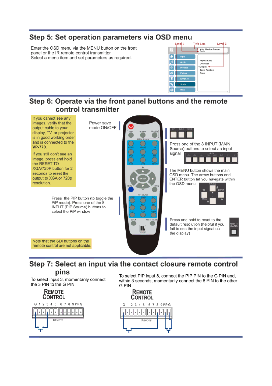 Kramer Electronics VP-770 user manual 