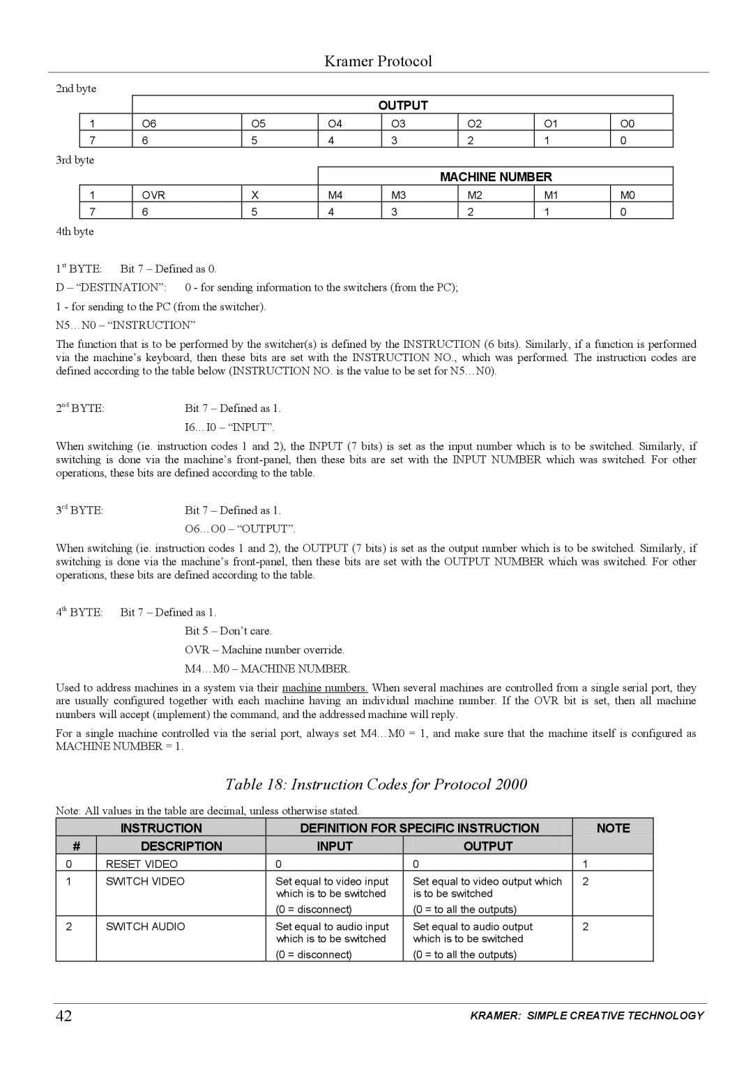 Kramer Electronics VP-81KSi user manual Machine Number 