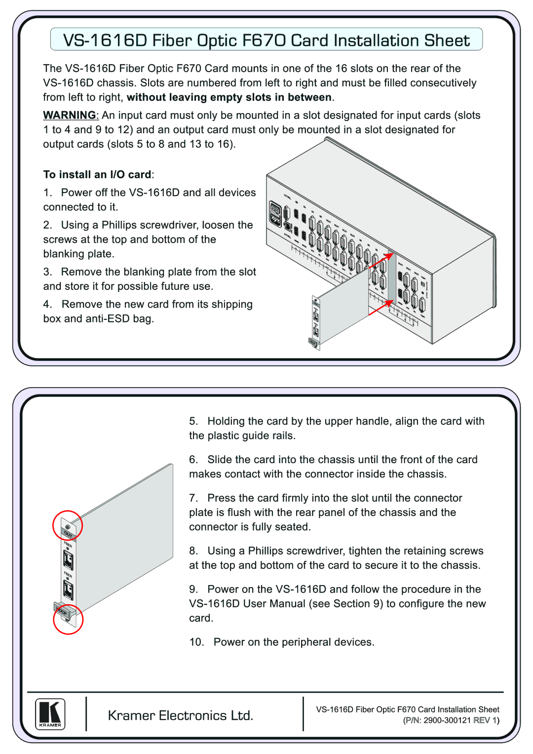 Kramer Electronics VS-1616D manual 