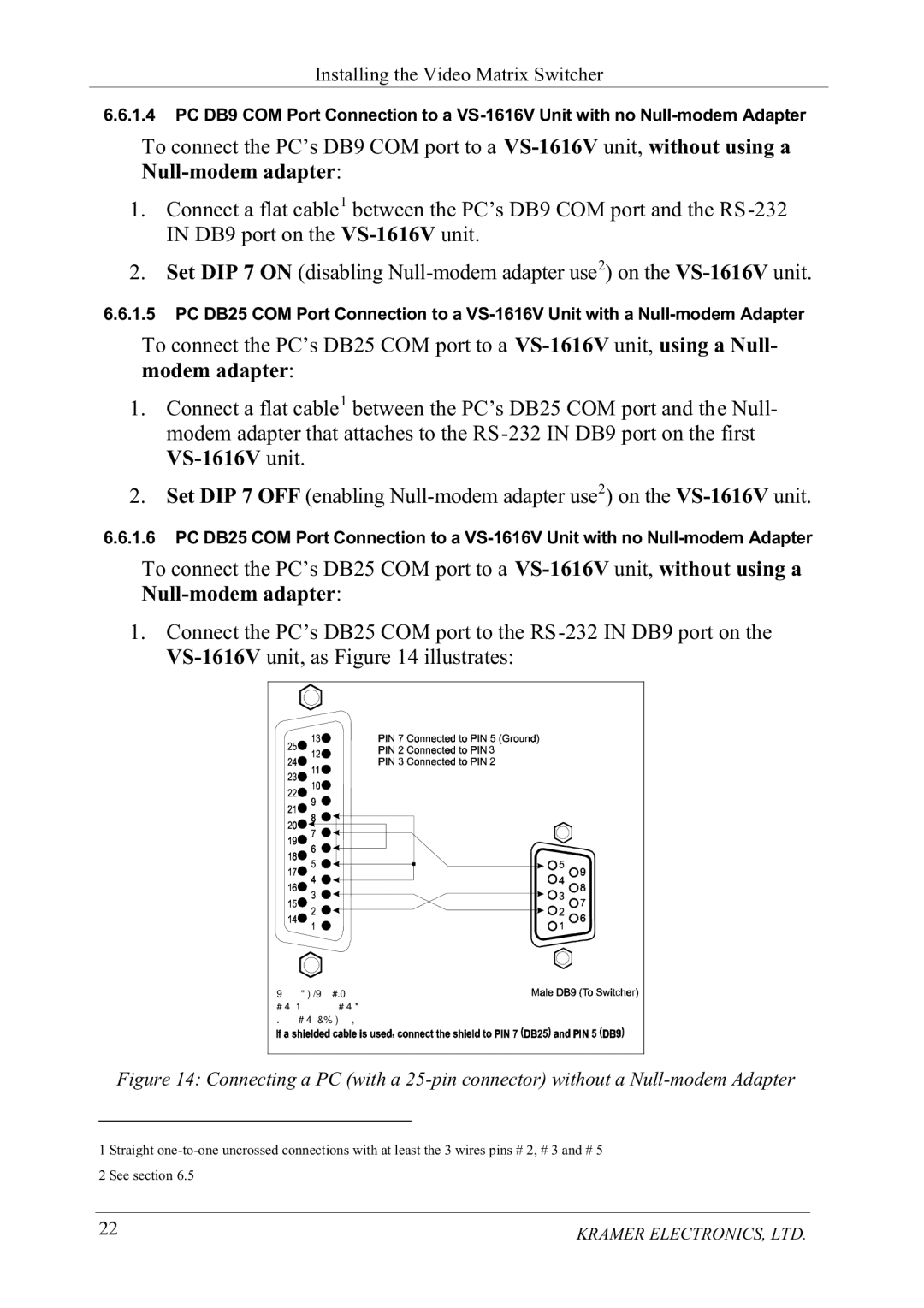 Kramer Electronics VS-1616V manual SRUWRQWKH969XQLW, RQQHFWDIODWFDEOHEHWZHHQWKH3&¶V%&20SRUWDQGWKH56 